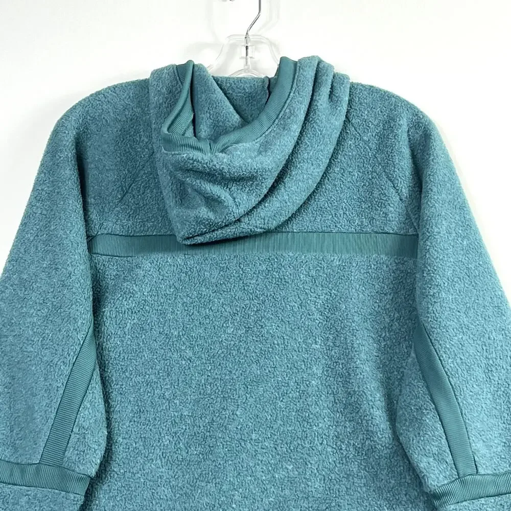 Nike Long Sleeve Fleece Hoodie Pullover Therma Blue Womens Medium